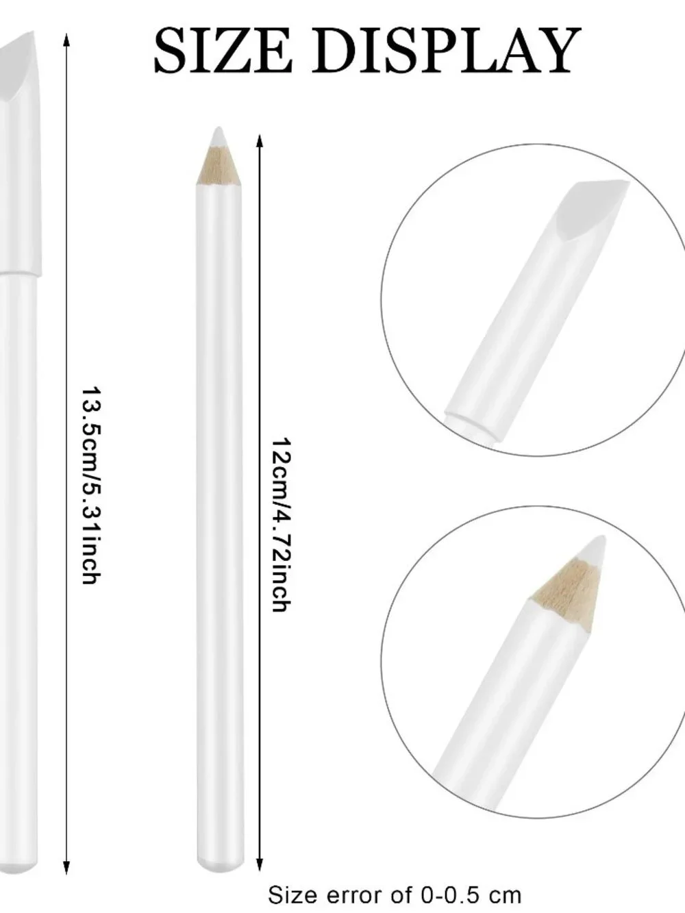 Maitys 1 Piece Nail Whitening Pencil 2-in-1 White Nail Pencil DIY Design Manicur